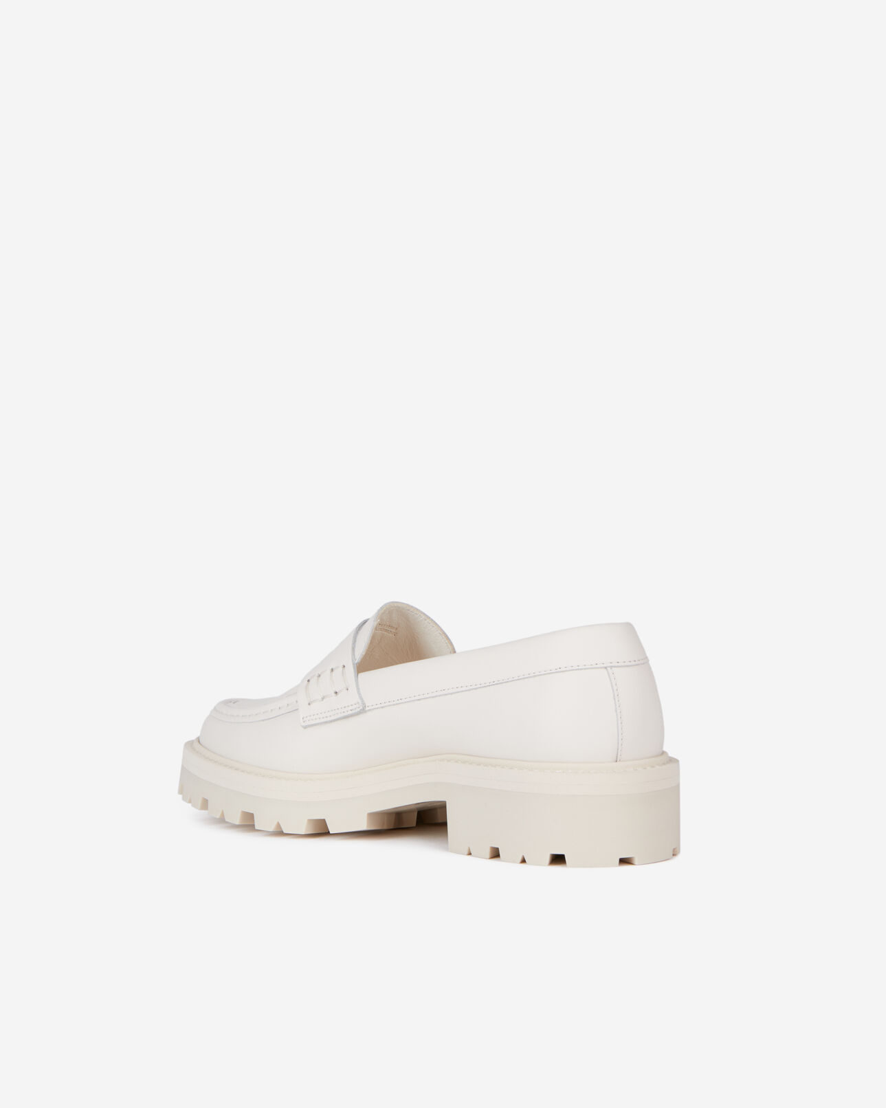 The Kooples FEMME ECRU mocassins en cuir écru
