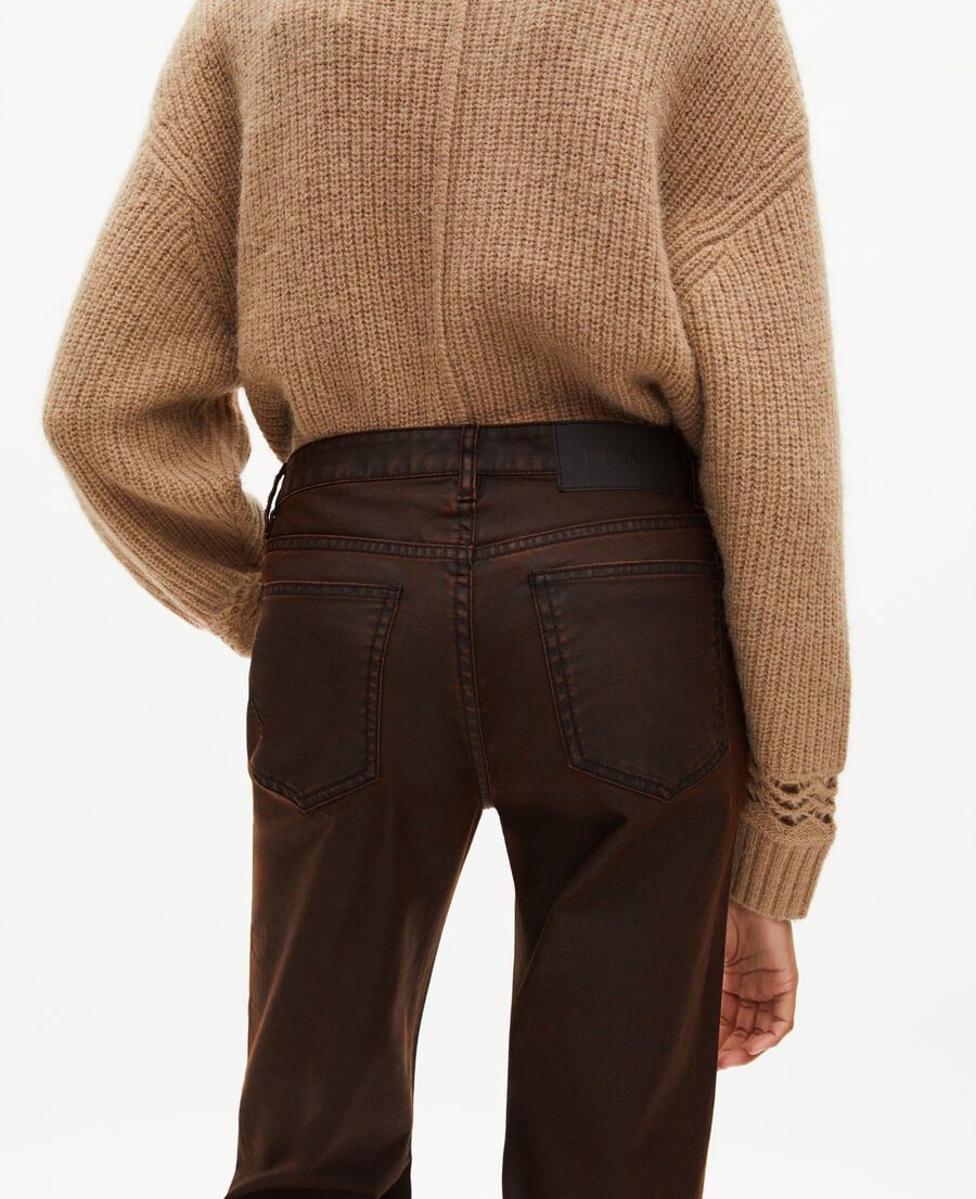 The Kooples WOMEN BROWN brown flared jeans