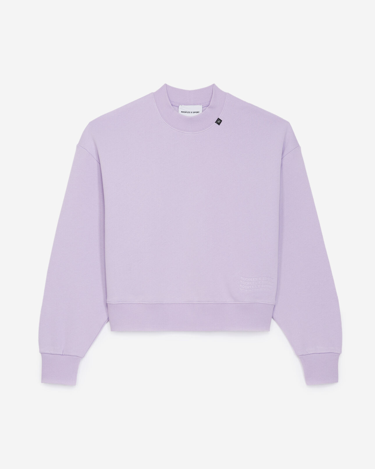 The Kooples MUJER LIGHT PURPLE sudadera violeta logotipo ola repujado