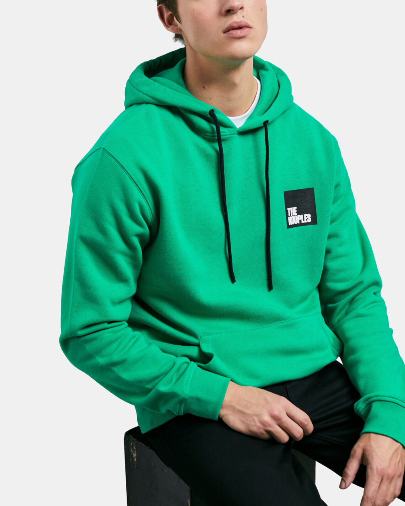 The Kooples HOMME GREEN sweatshirt à logo vert