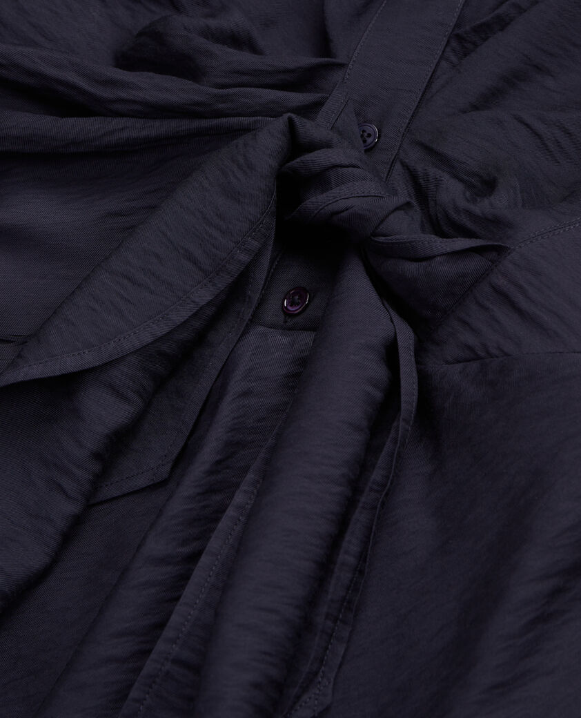 The Kooples FEMME NAVY robe courte bleu marine avec drapé