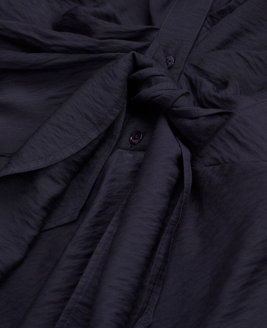 The Kooples FEMME NAVY robe courte bleu marine avec drapé