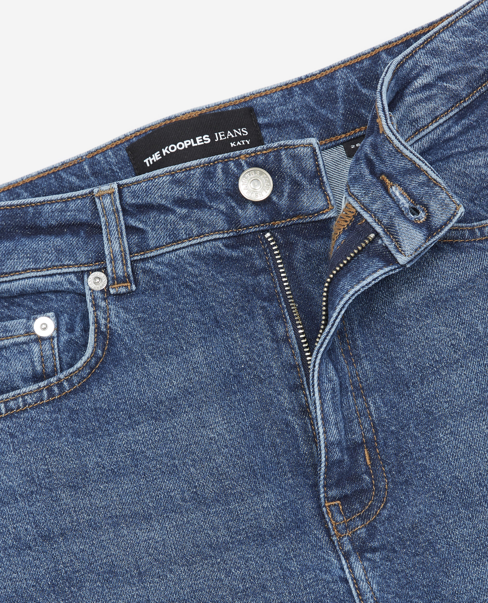 Jeans blau verwaschen Studs silbern, BLUE WASHED, hi-res image number null