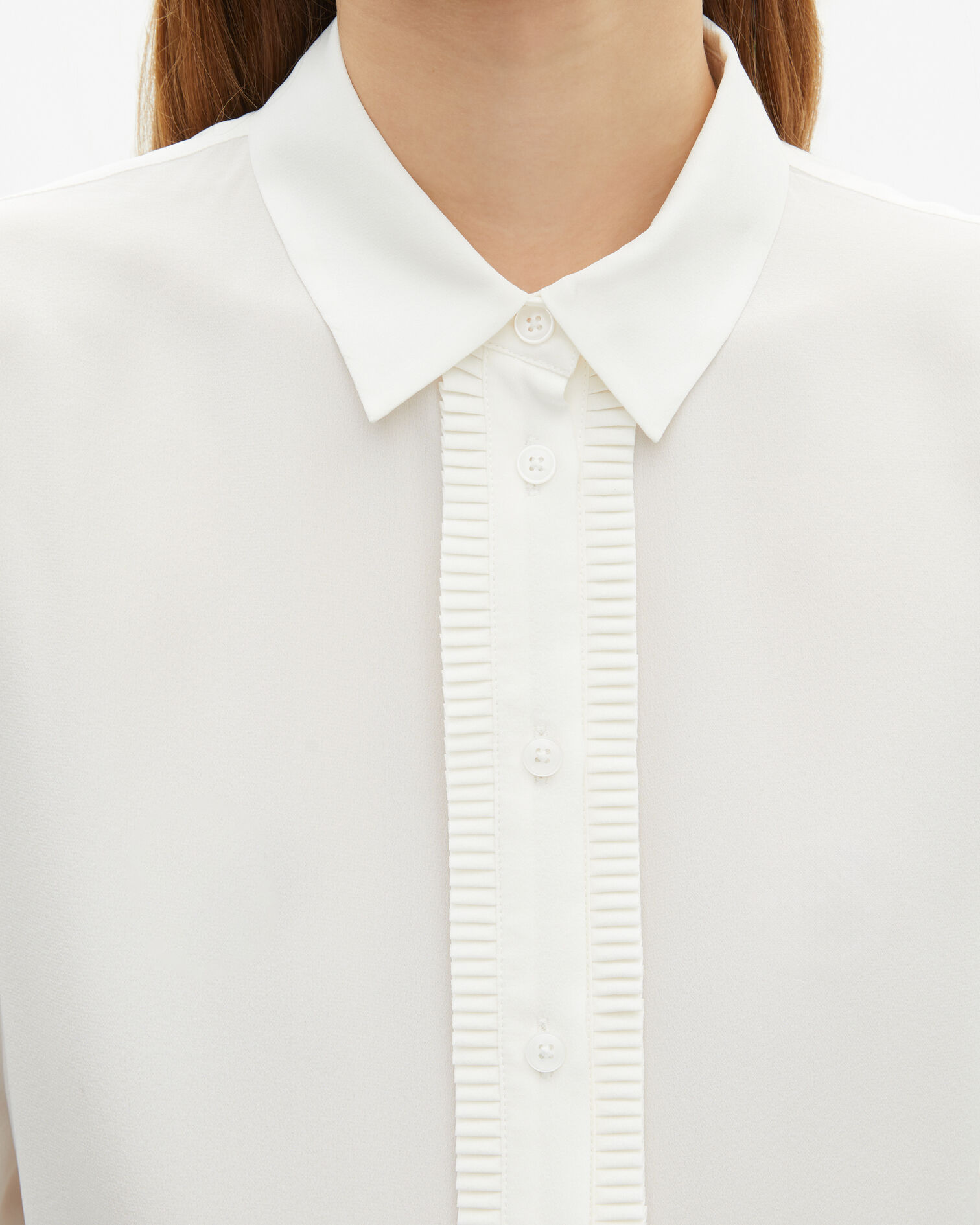 Unbleached silk shirt, ECRU, hi-res image number null