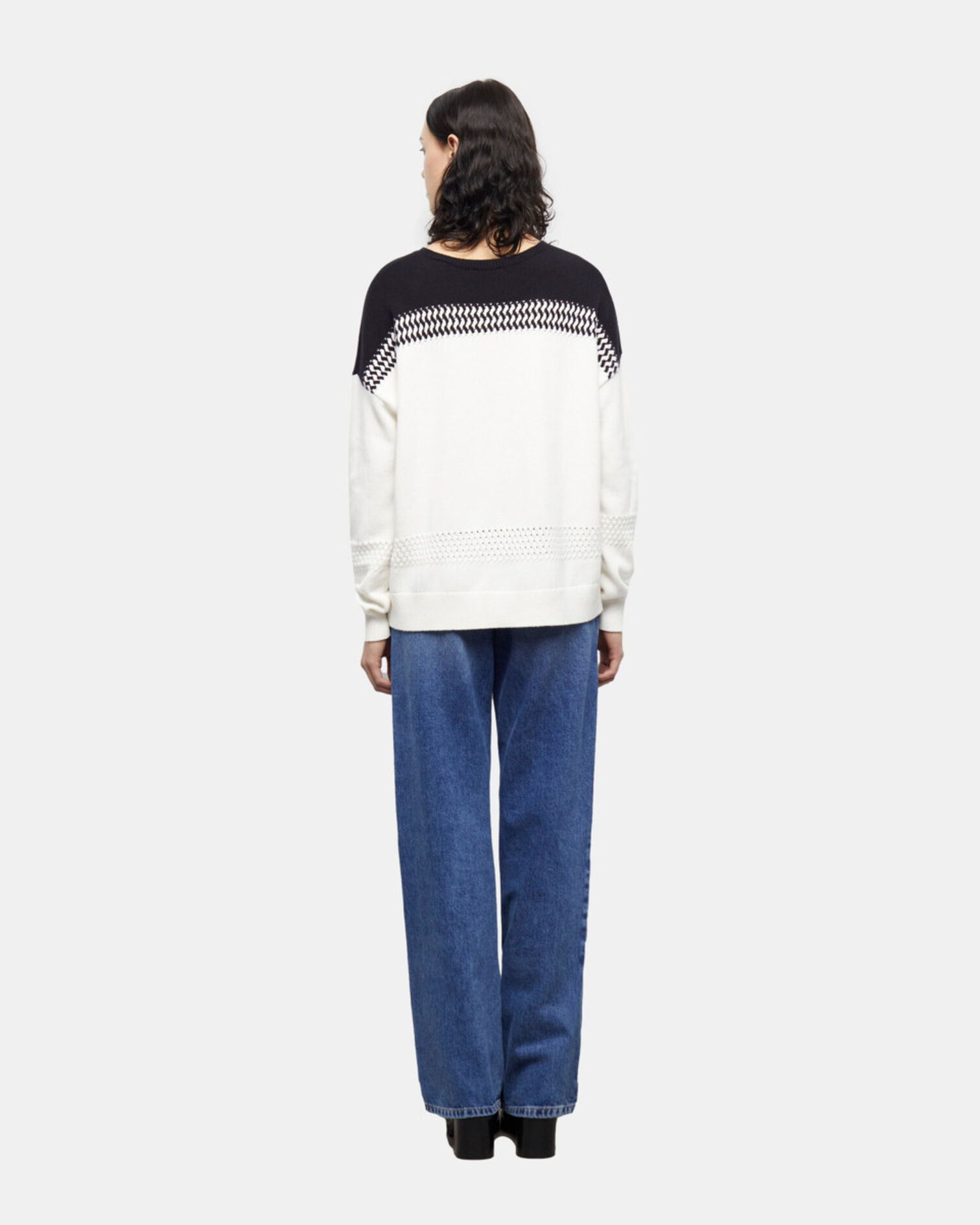 Pull bicolore, WHITE / BLACK, hi-res image number null