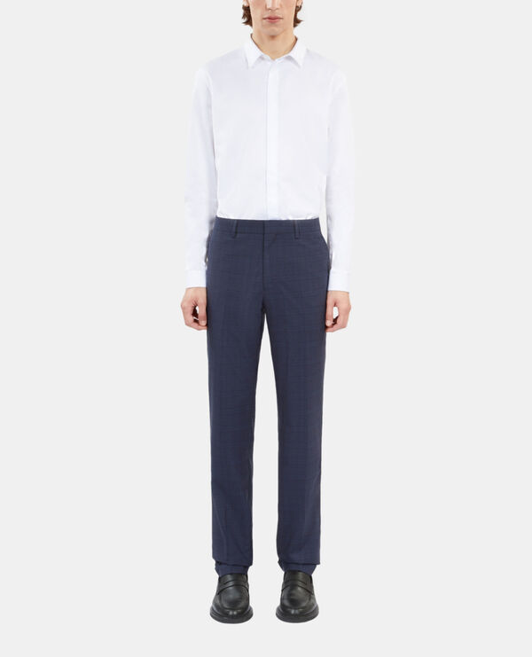 The Kooples MEN NAVY navy blue prince of wales wool suit trousers