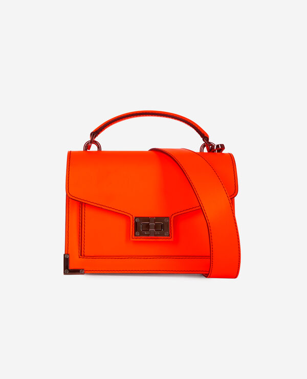emily small orange leather bag