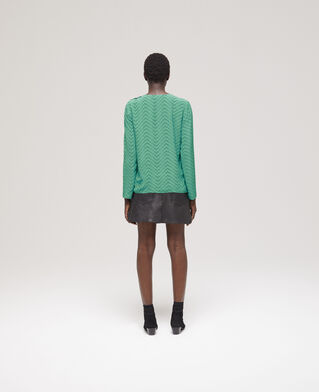The Kooples F GREEN printed green top