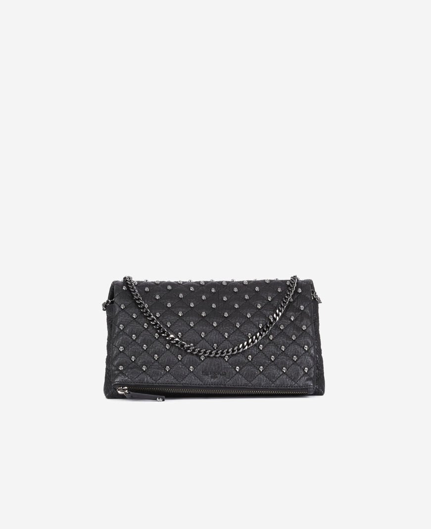 The Kooples FEMME BLACK pochette héritage small en cuir noire