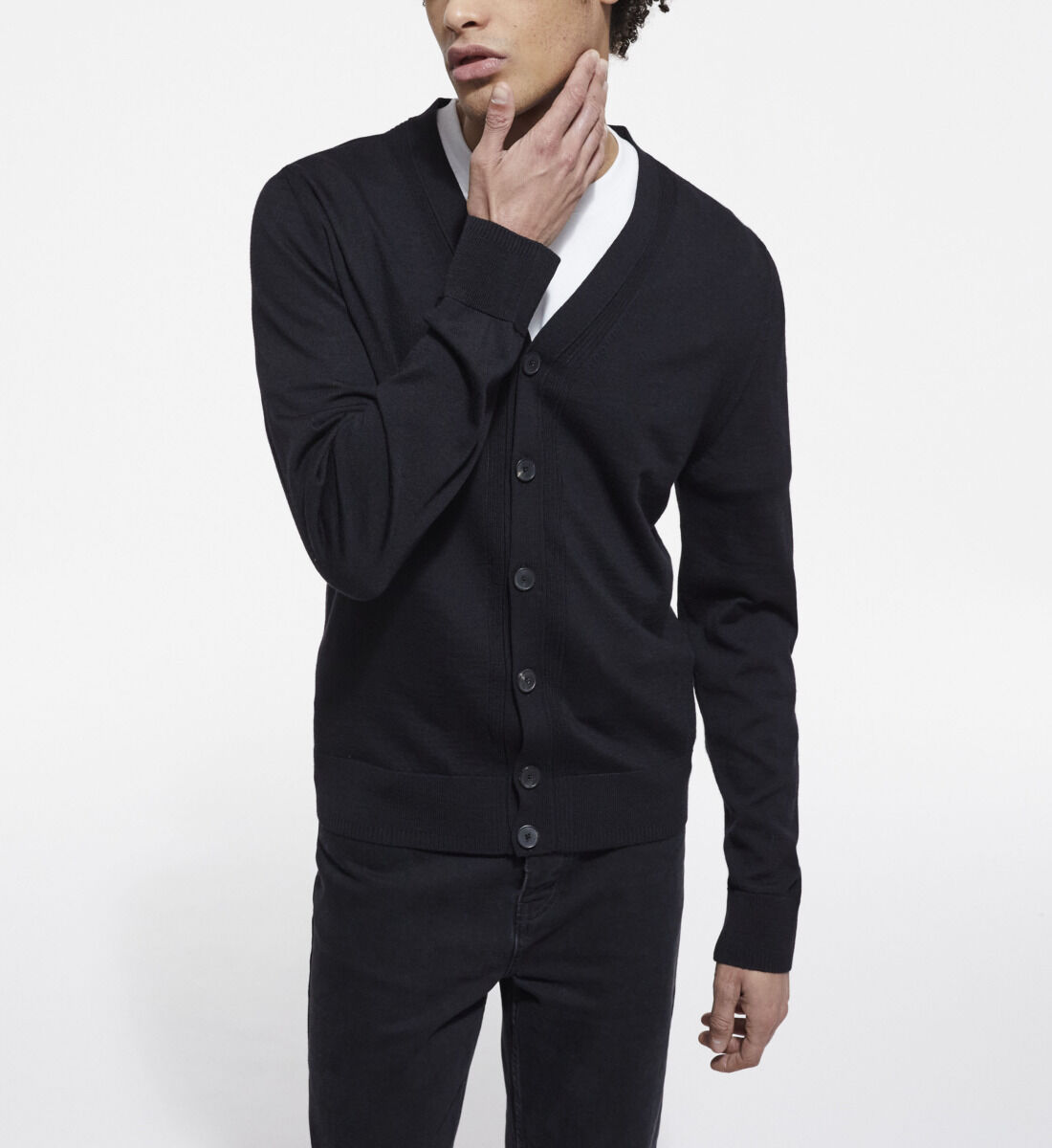 Black sale merino cardigan