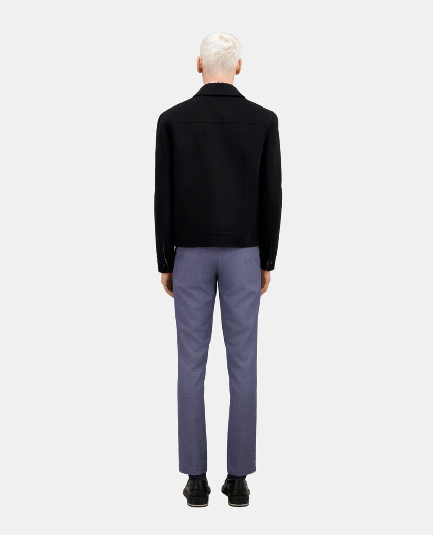 The Kooples HERREN BLACK hemdjacke aus wollmischung mit karomuster