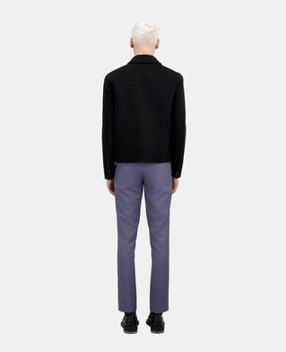 The Kooples HOMBRE BLACK chaqueta sobrecamisa mezcla lana cuadros