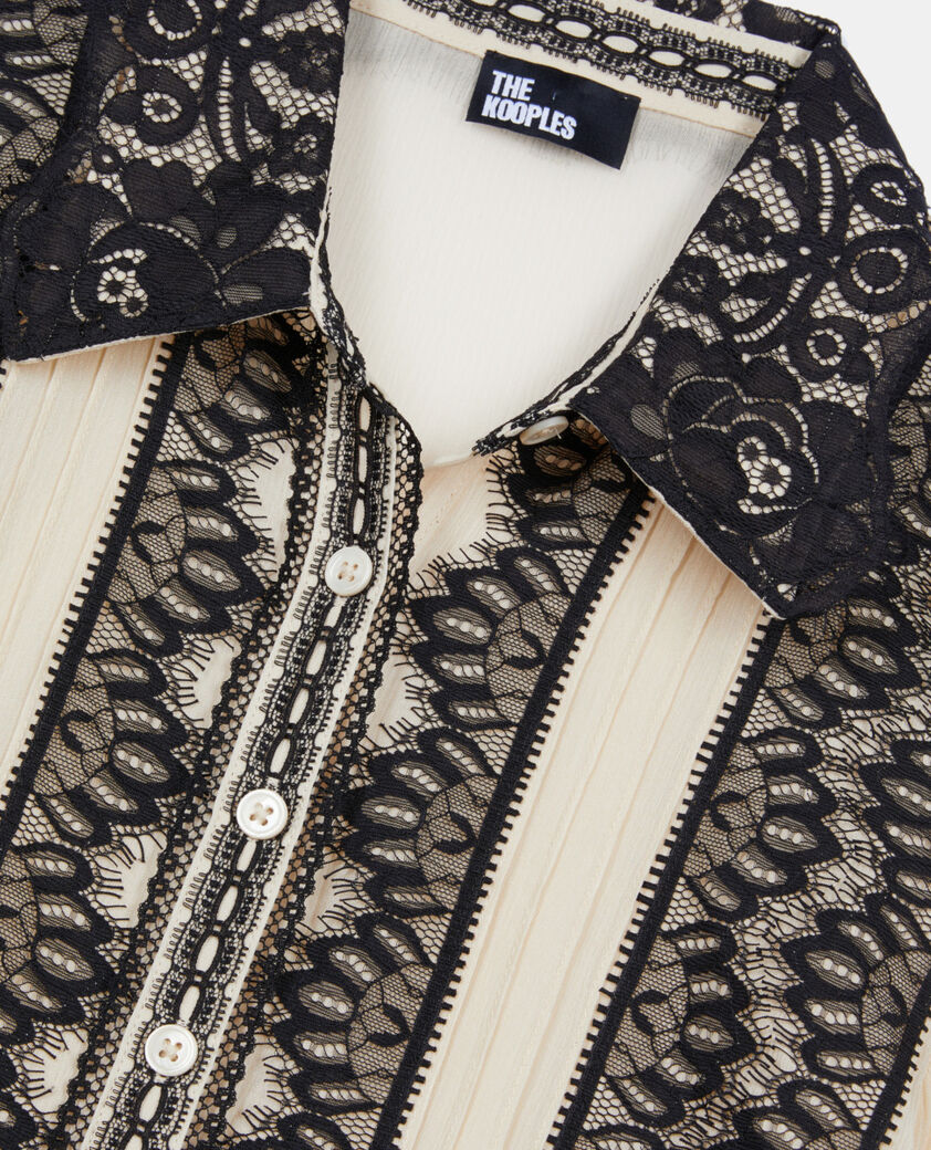 The Kooples FEMME ECRU chemise en soie écrue