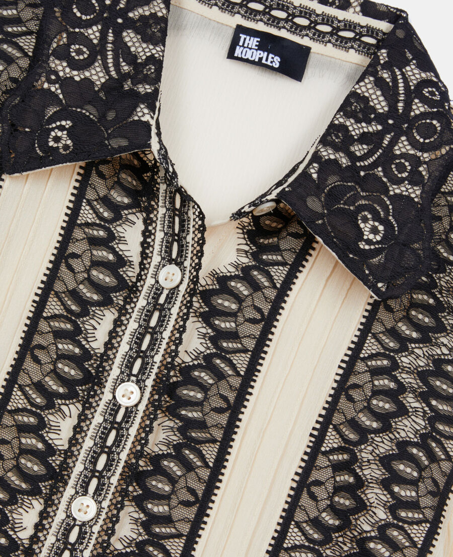 The Kooples F ECRU ecru silk shirt