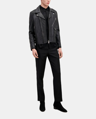 The Kooples HERREN BLACK schwarze bikerjacke aus leder