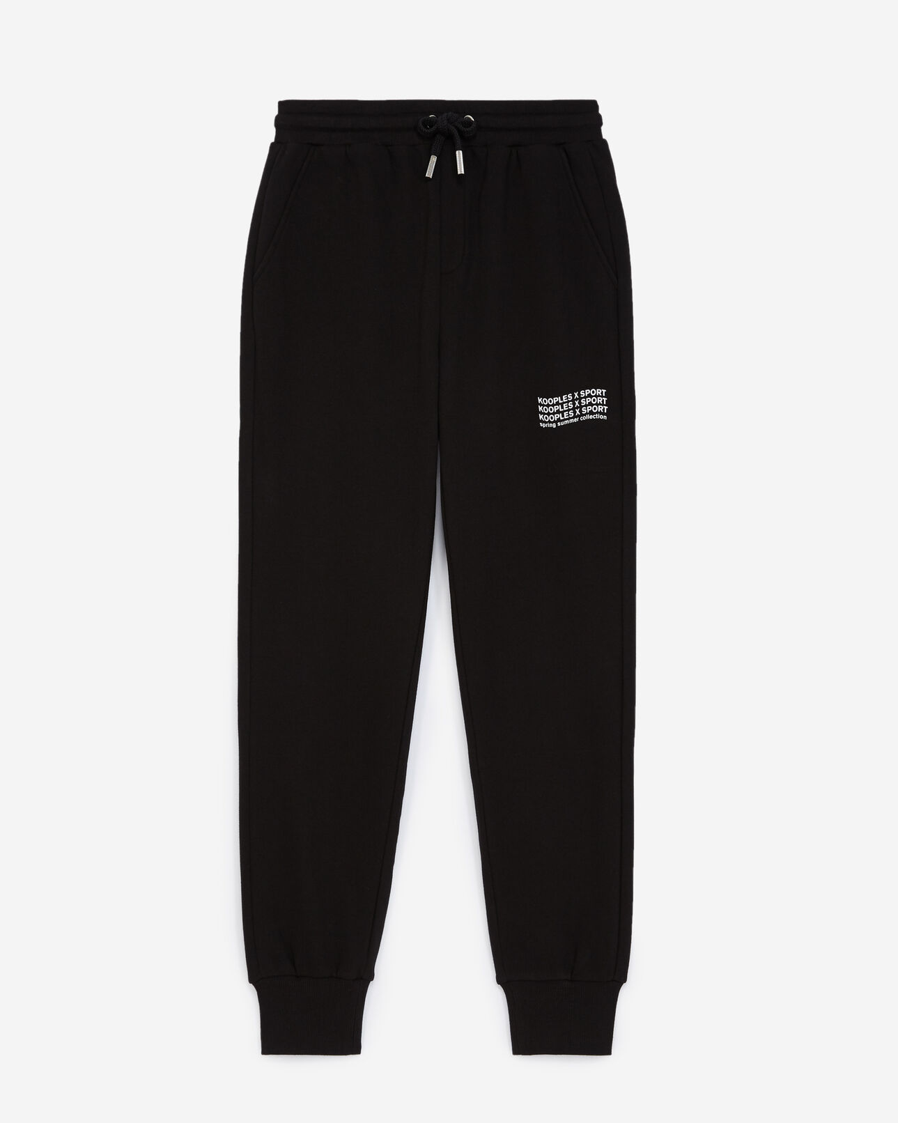 The Kooples FEMME BLACK jogging noir à logo imprimé