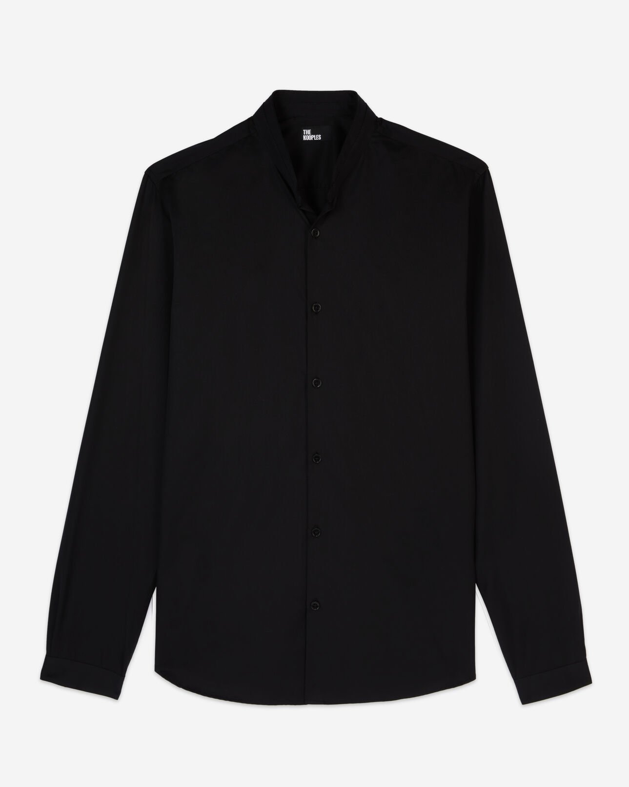 The Kooples HERREN BLACK schwarzes hemd aus smart-twill