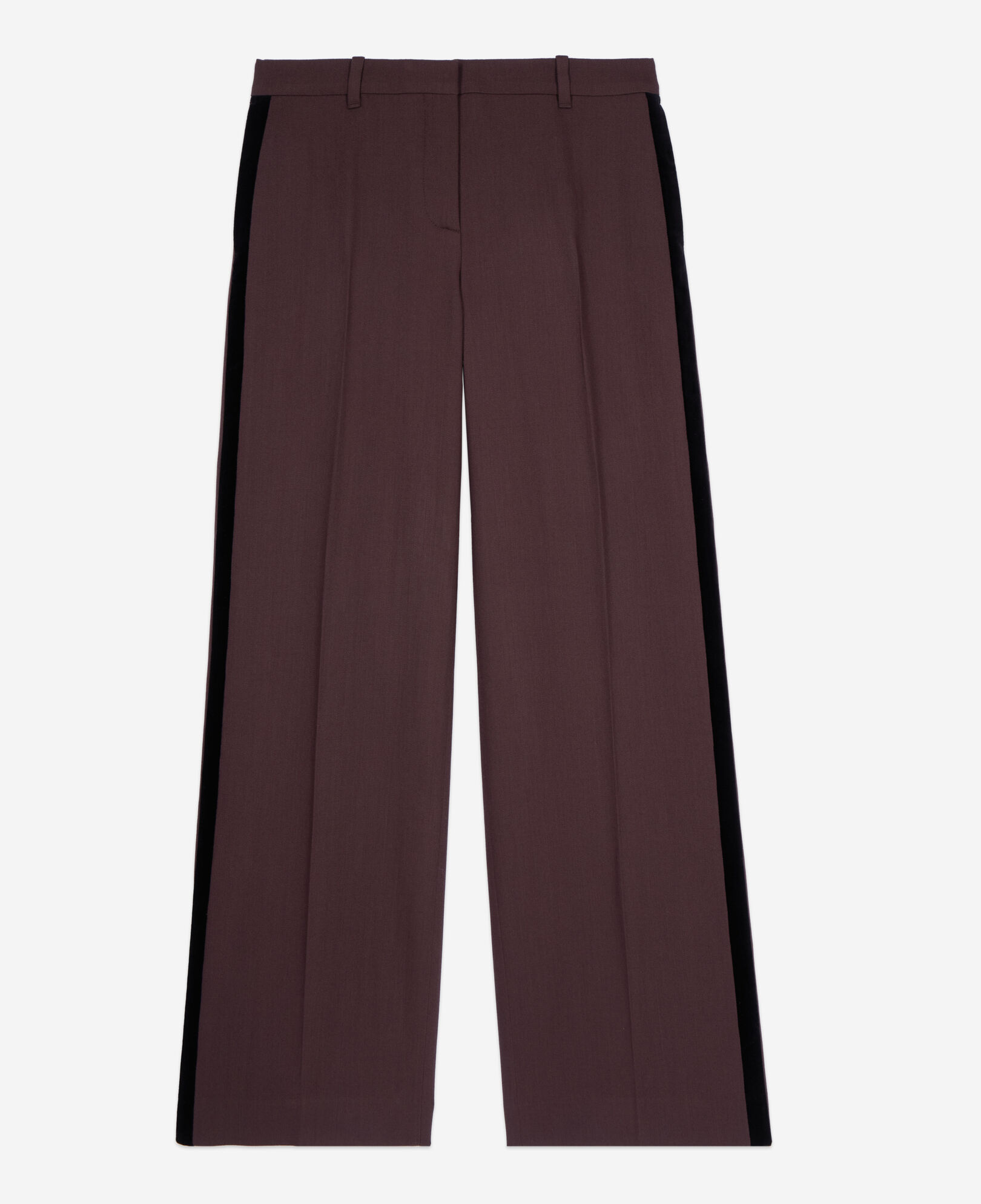The Kooples WOMEN BROWN brown wide-leg trousers