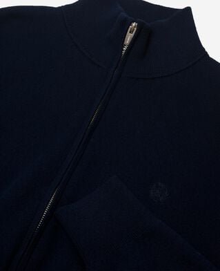 The Kooples H NAVY double-faced cardigan with navy zip