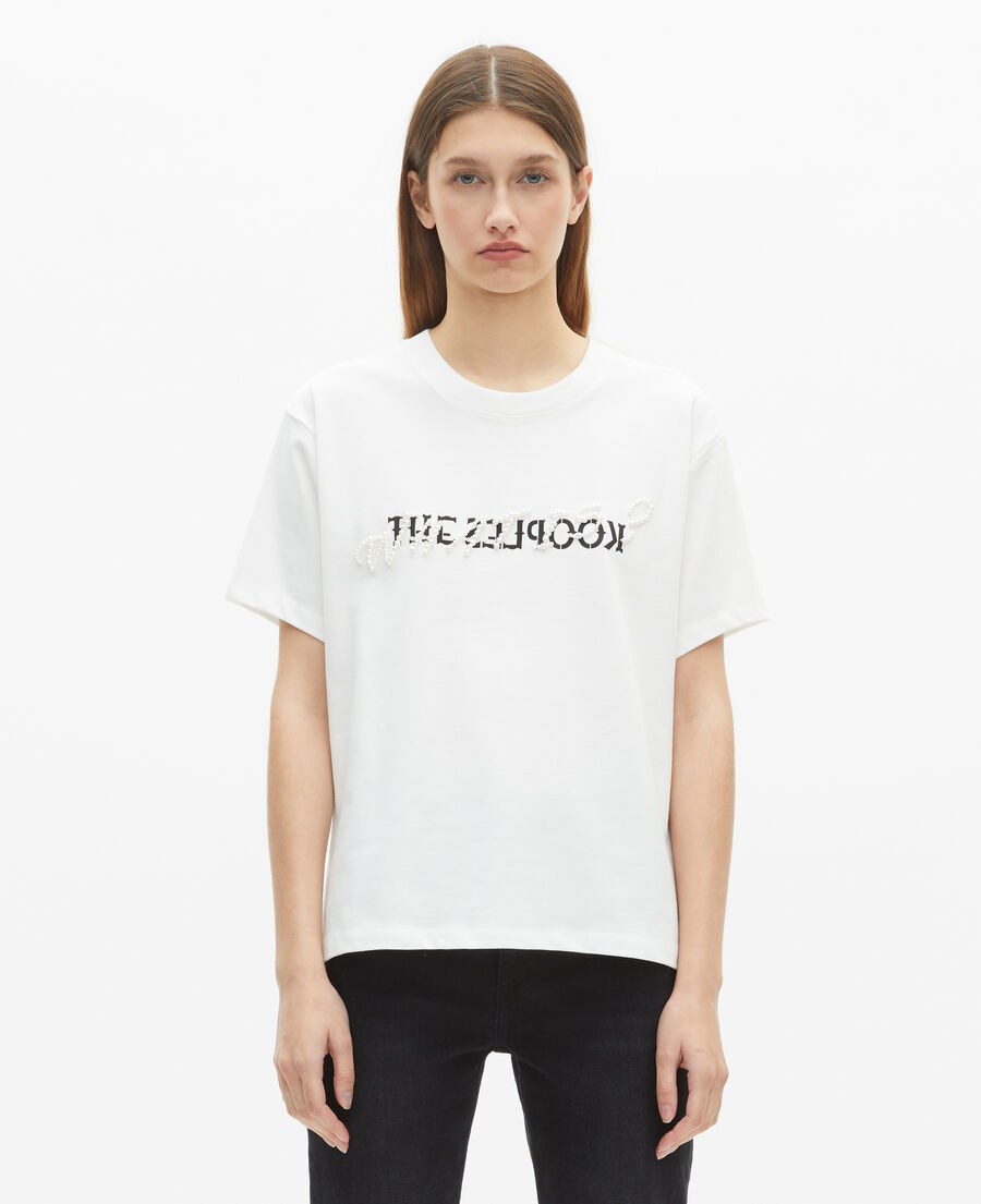 The Kooples F WHITE what is t-shirt with white beads