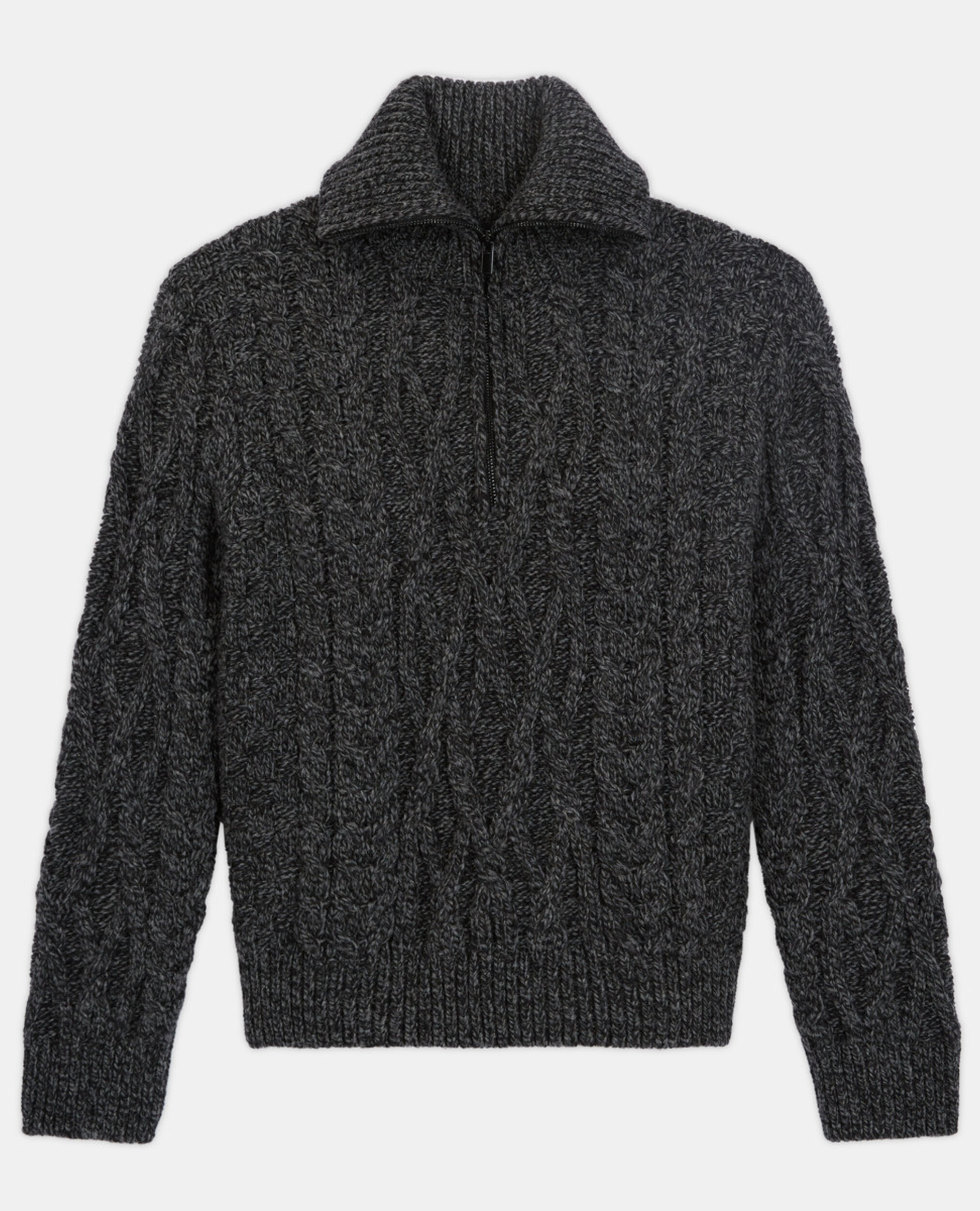 Pull col camionneur gris, BLACK DARK GREY, hi-res image number null