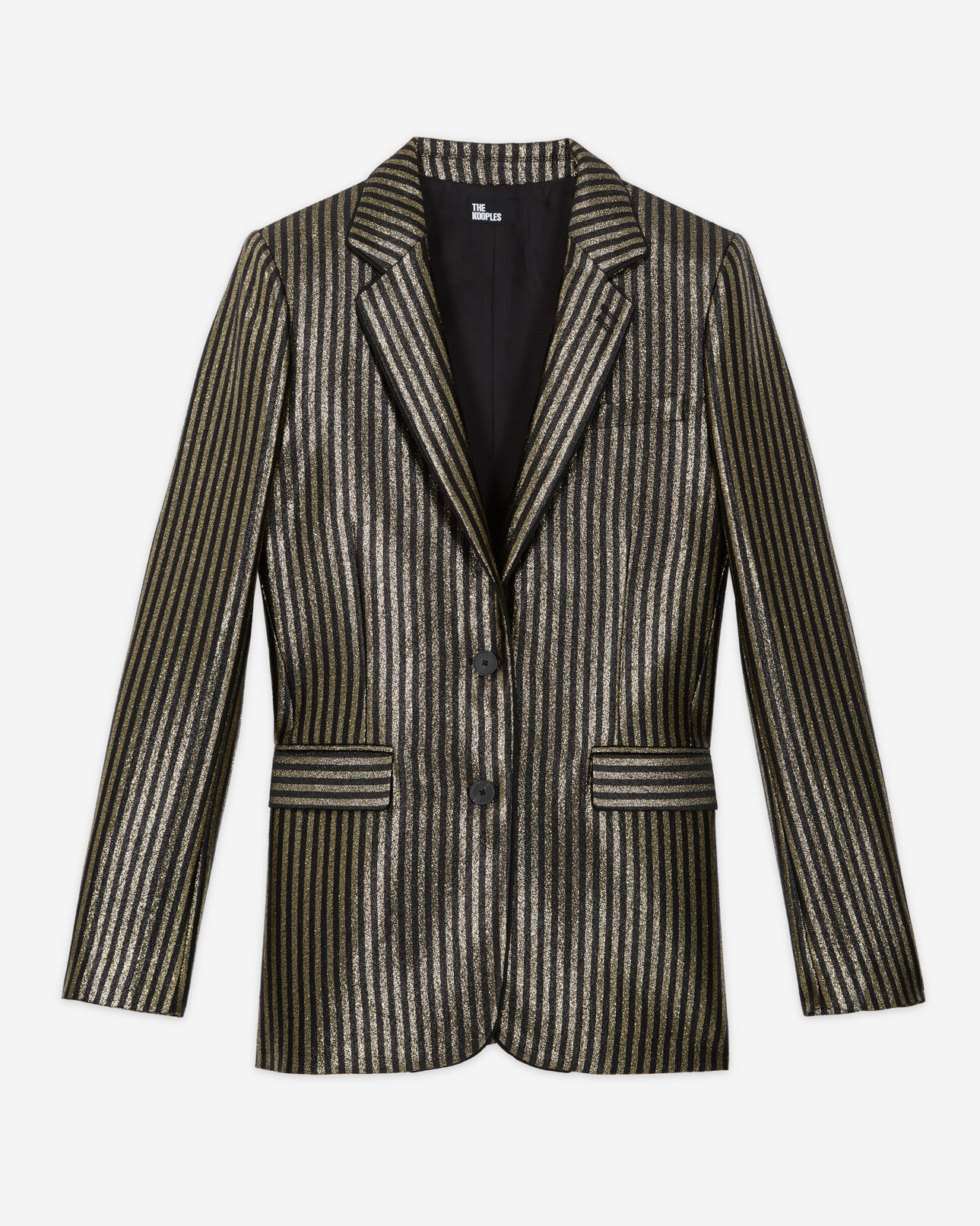 The Kooples MUJER BLACK / GOLD chaqueta rayas dorada