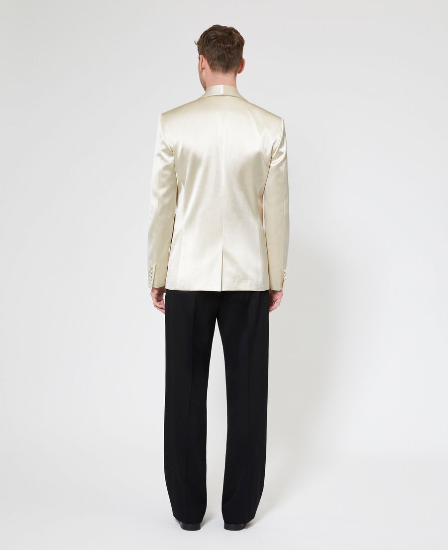 The Kooples MEN CREAM off-white satin tuxedo jacket