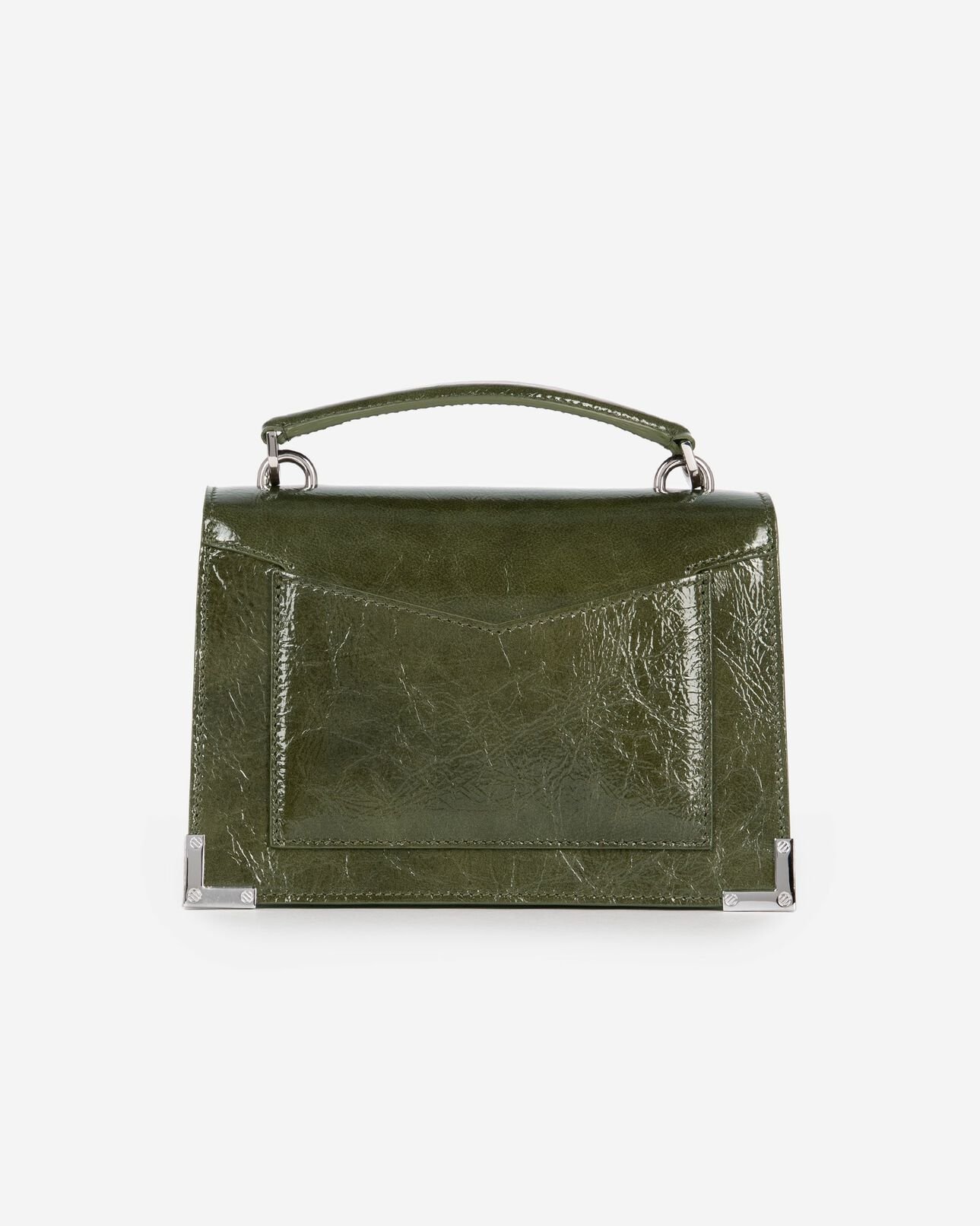 The Kooples FEMME OLIVE sac emily small en cuir vert