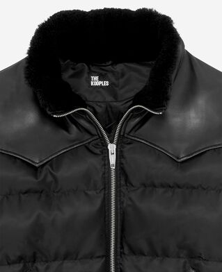 The Kooples HERREN BLACK daunenjacke mit wasserabweisender behandlung schwarz