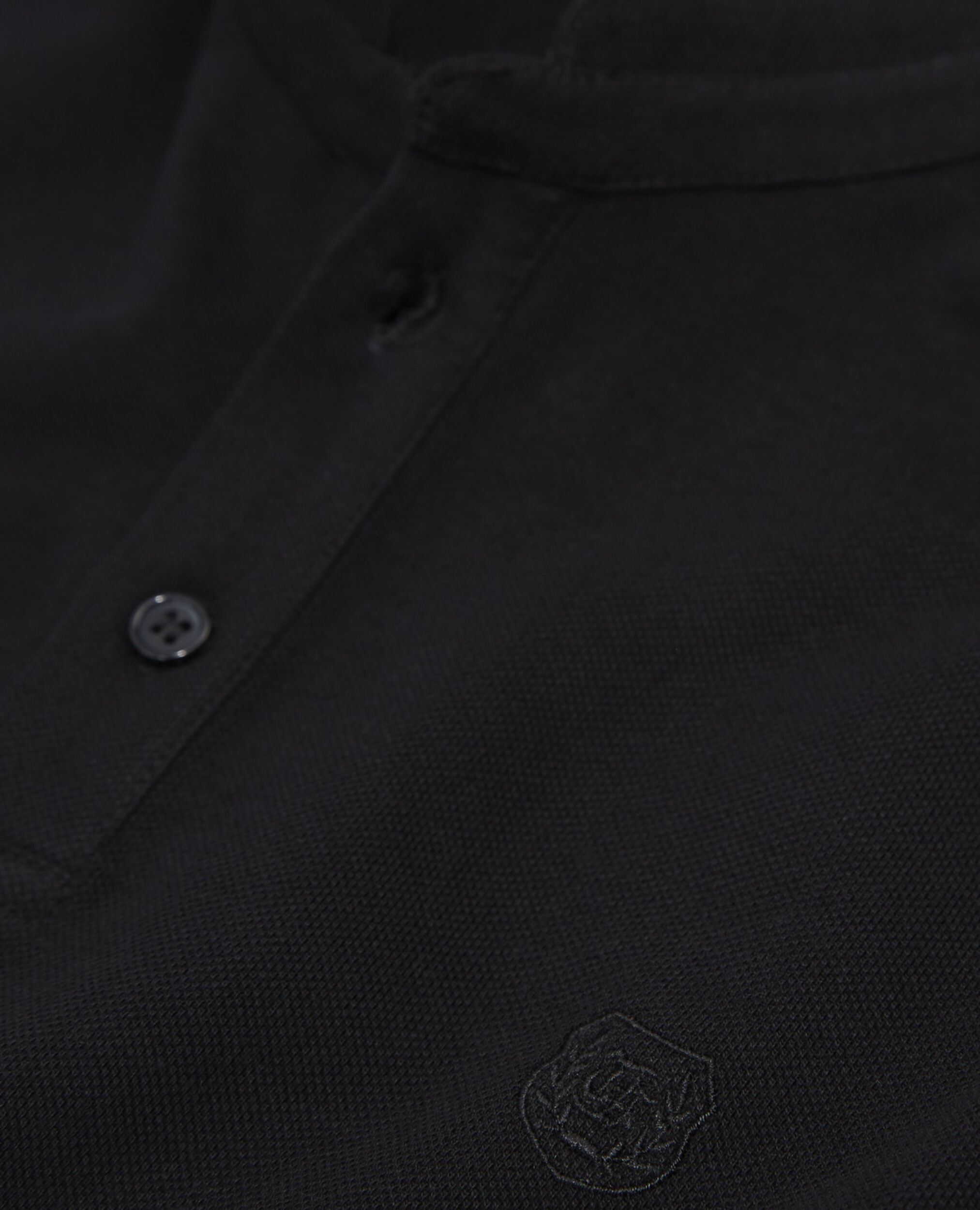 Classic polo with officer collar, BLACK, hi-res image number null