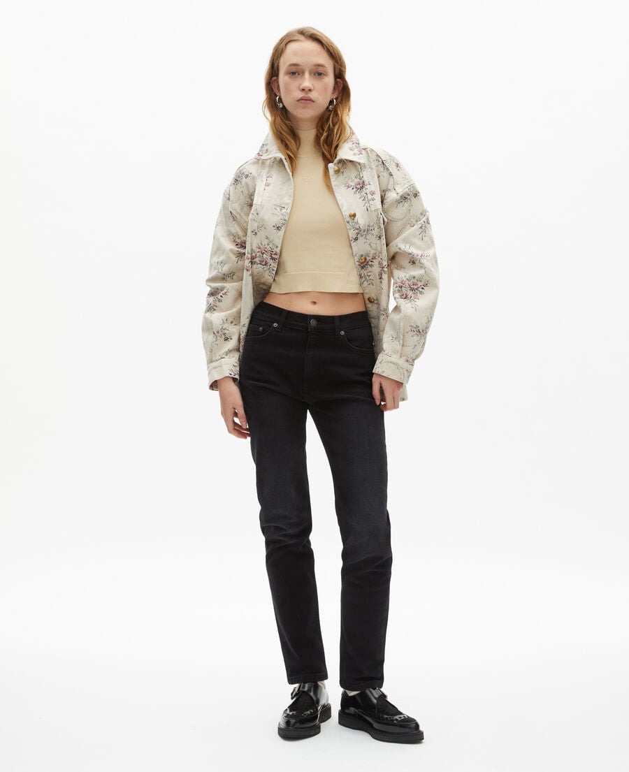 The Kooples MUJER BLACK WASHED vaqueros slim negros