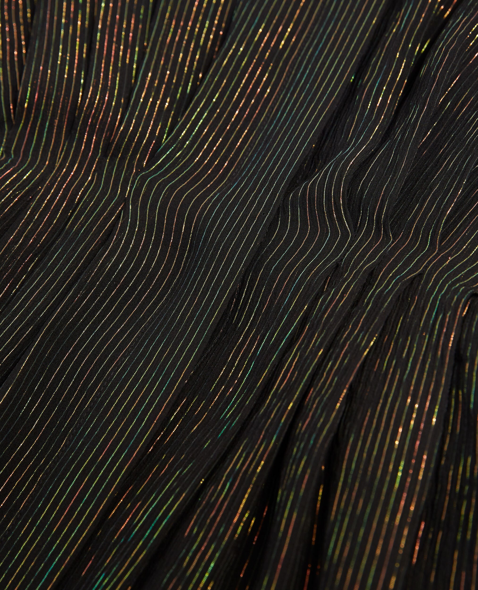 Kurzes Kleid schwarz Streifen grün, BLACK, hi-res image number null