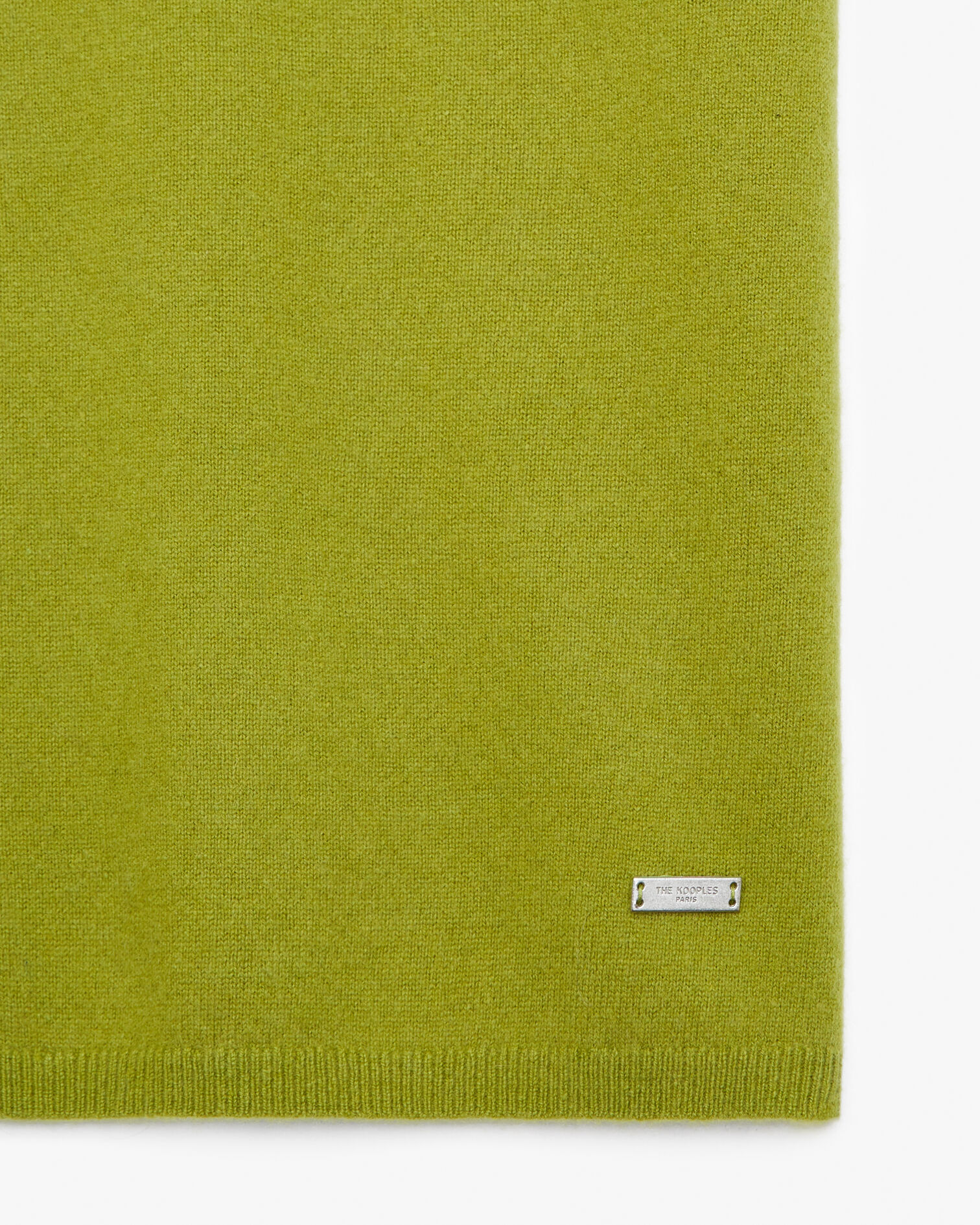 Fitted green crew neck cashmere sweater, GREEN, hi-res image number null