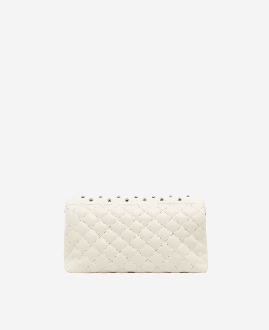 The Kooples FEMME CREAM pochette h&eacute;ritage small en cuir &eacute;crue