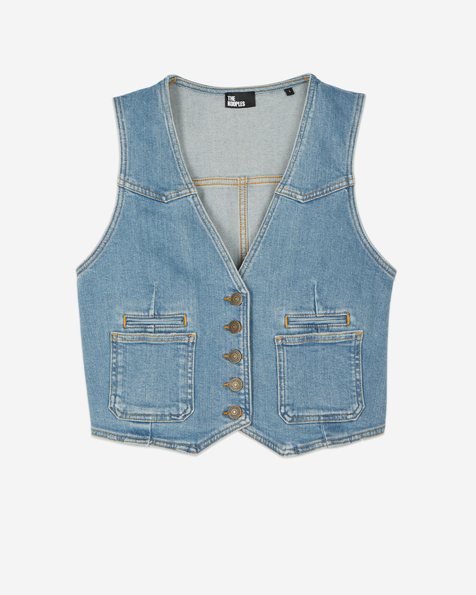 Chaleco azul denim, BLUE, hi-res image number null