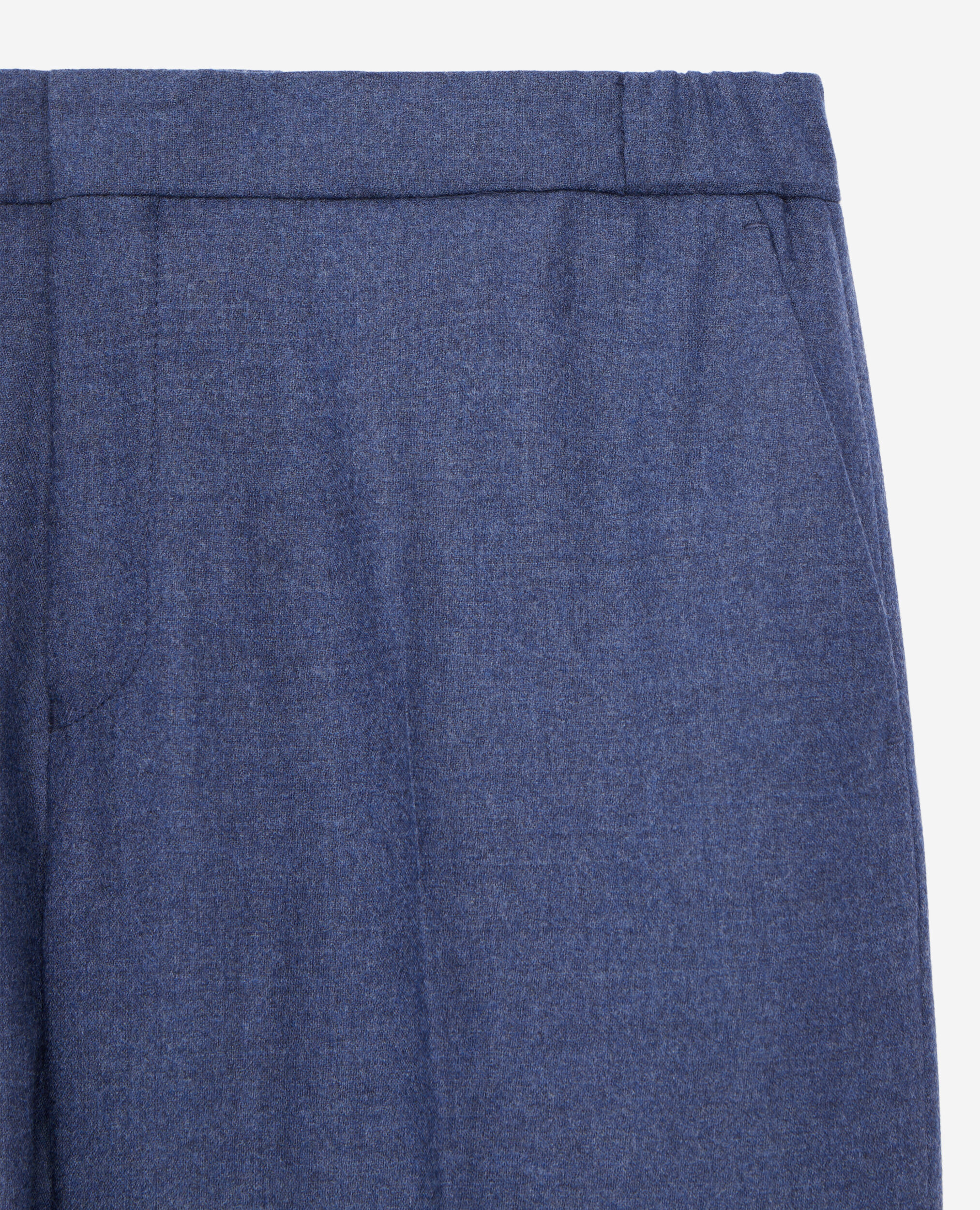Pantalon bleu en flanelle, BLUE, hi-res image number null