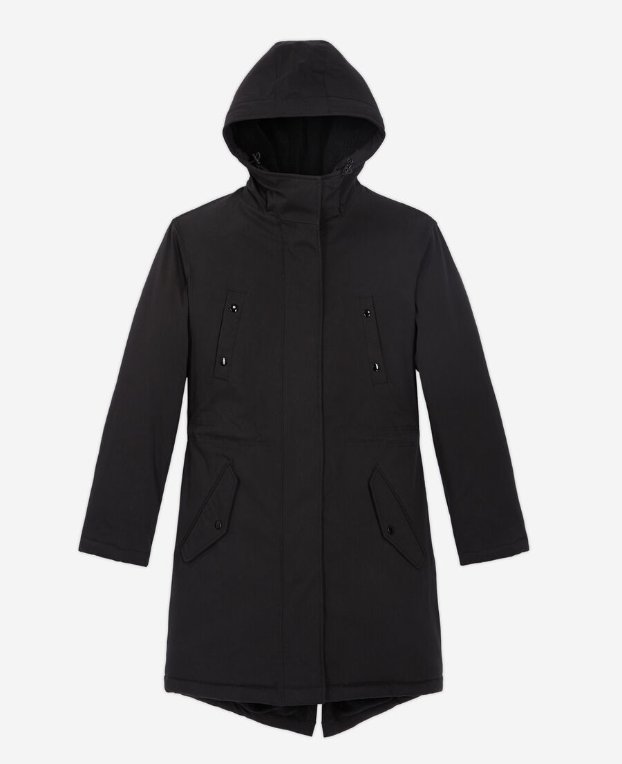 parka longue noir