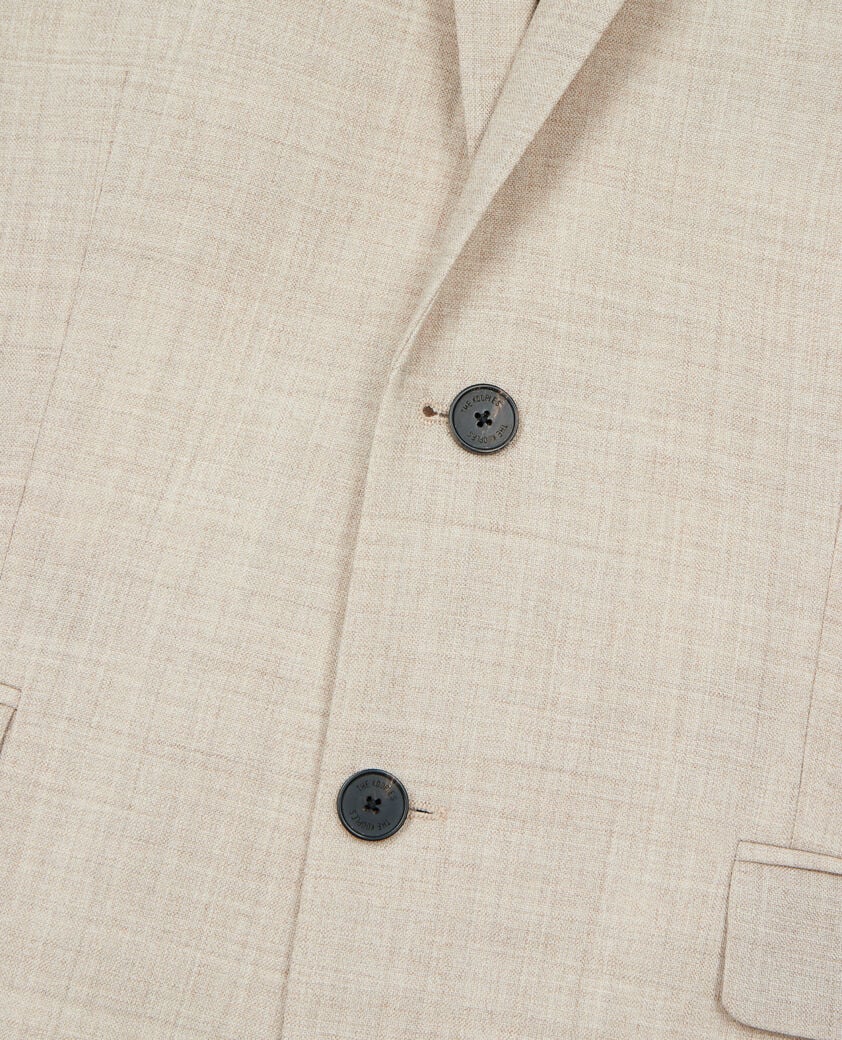 The Kooples HOMBRE BEIGE chaqueta de traje de lana beige de corte entallado