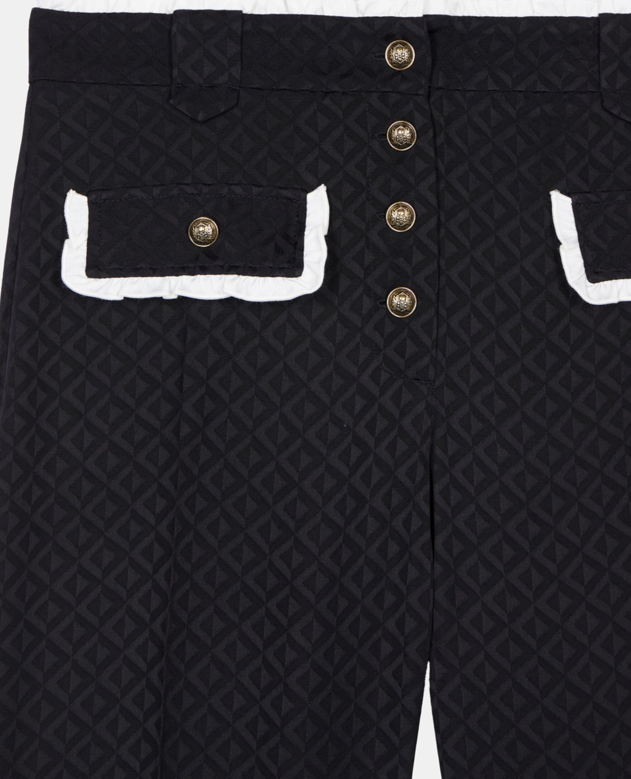 Black flare trousers, BLACK, hi-res image number null