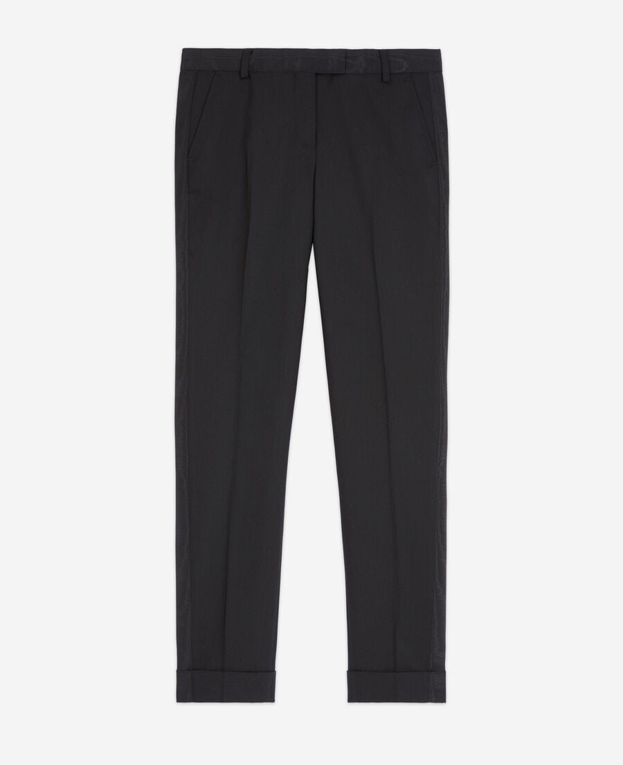 The Kooples WOMEN BLACK black wool pants