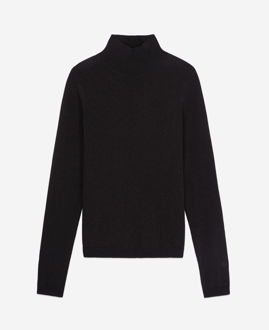 Schwarzer Pullover mit Pailletten-Effekt | The Kooples