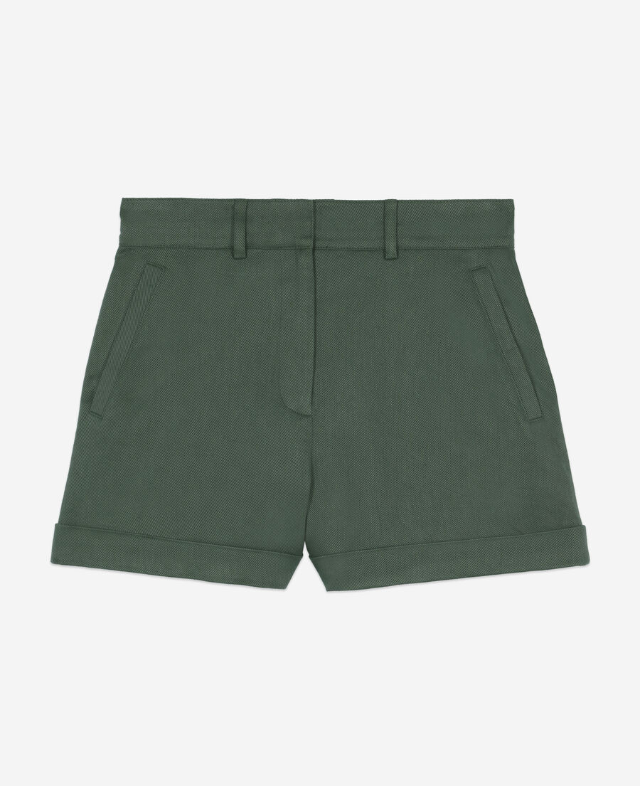 The Kooples F WOOD KAKI khaki suit shorts
