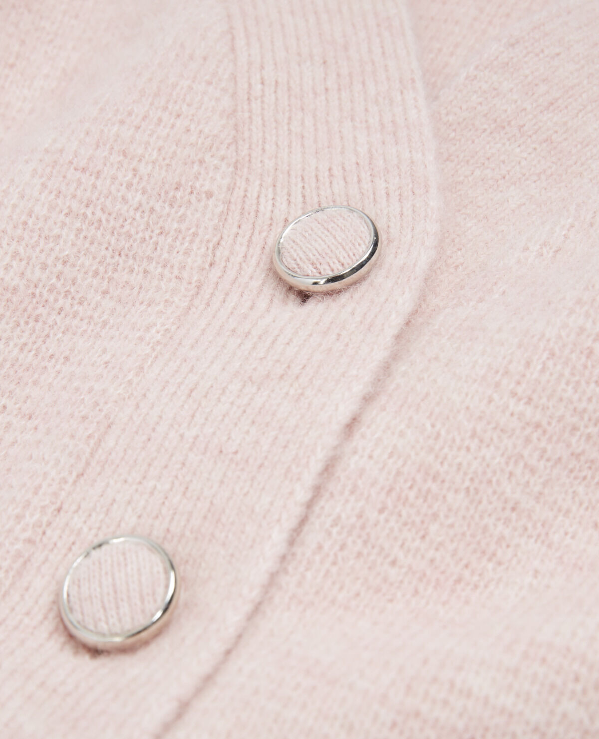 Cropped pink wool cardigan with pockets The Kooples UK
