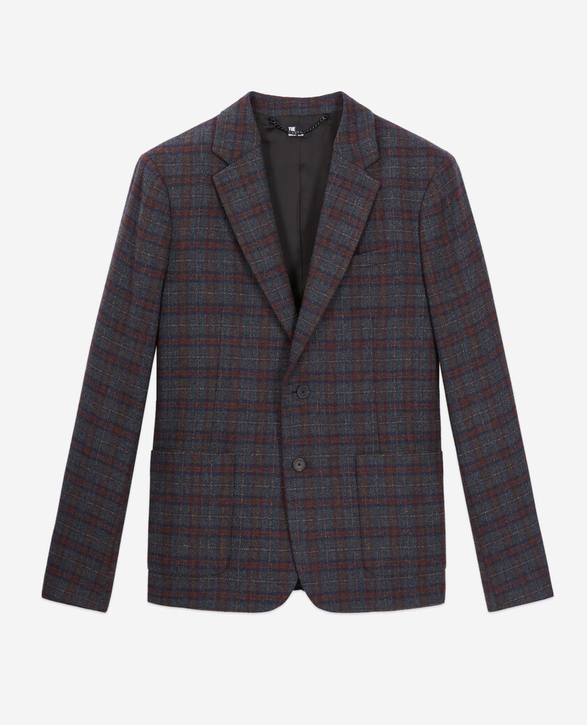 The Kooples MEN CARREAUX checkered wool jacket