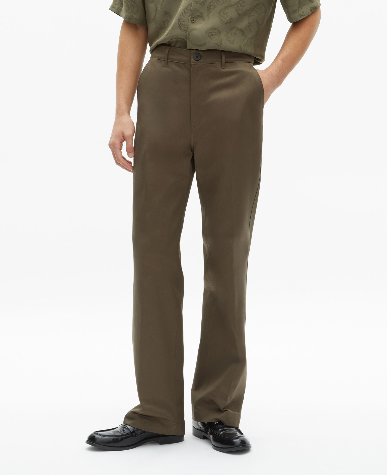 The Kooples HOMME BROWN pantalon droit marron