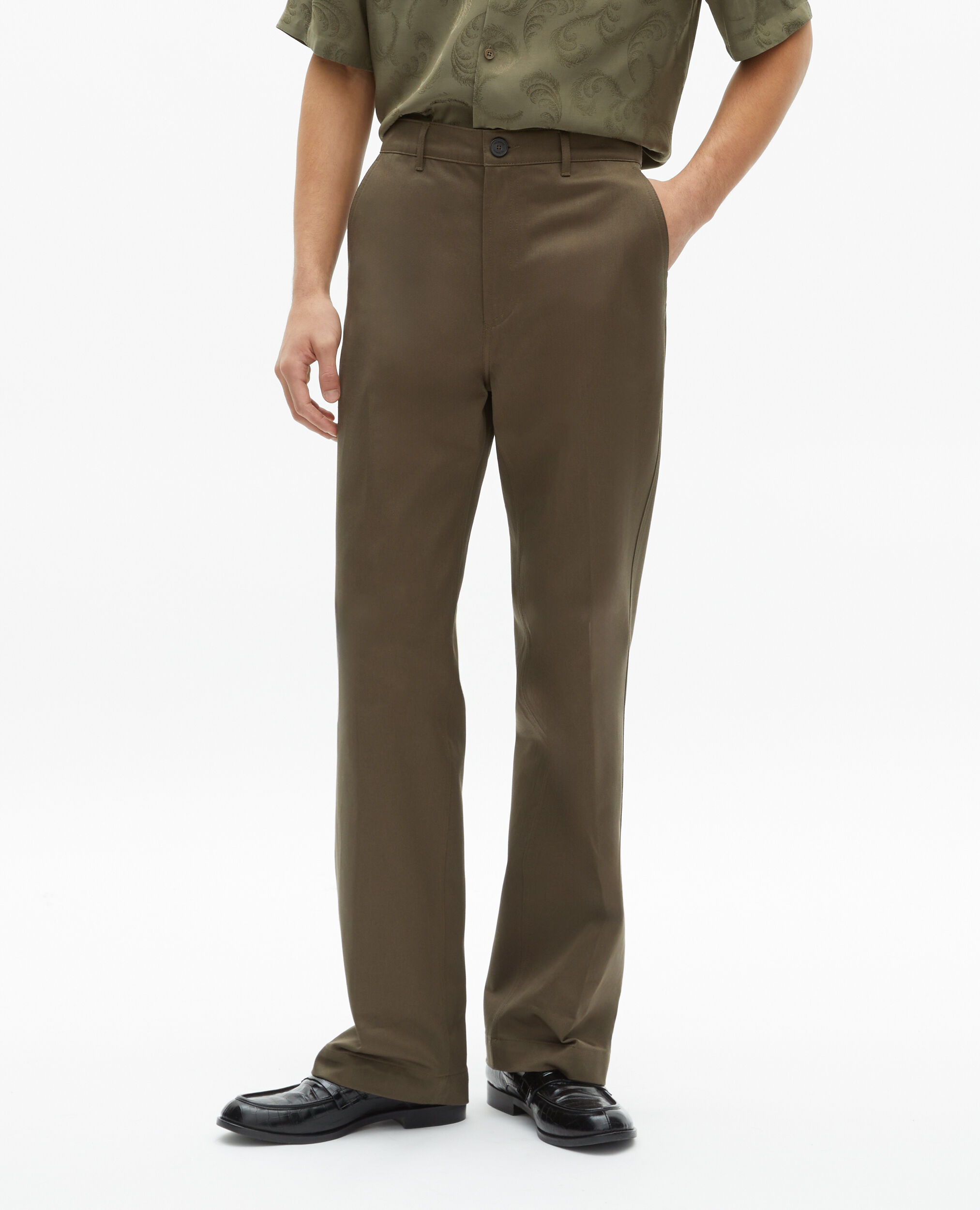 Pantalon droit marron, BROWN, hi-res image number null