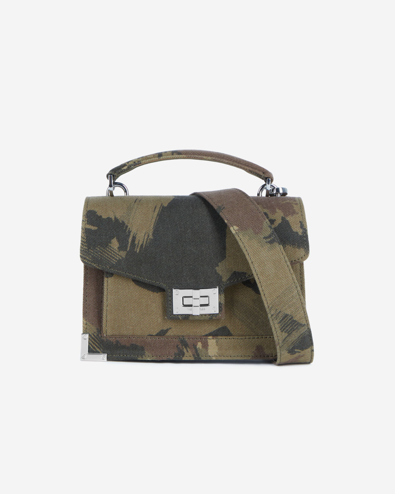 The Kooples WOMEN CAMOUFLAGE small emily bag in camouflage denim