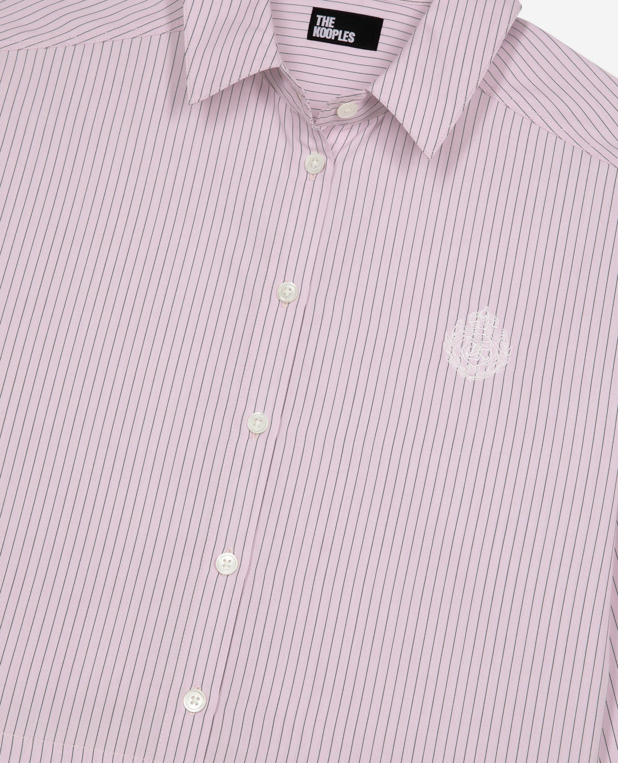 Pink poplin striped shirt, PINK BLACK, hi-res image number null