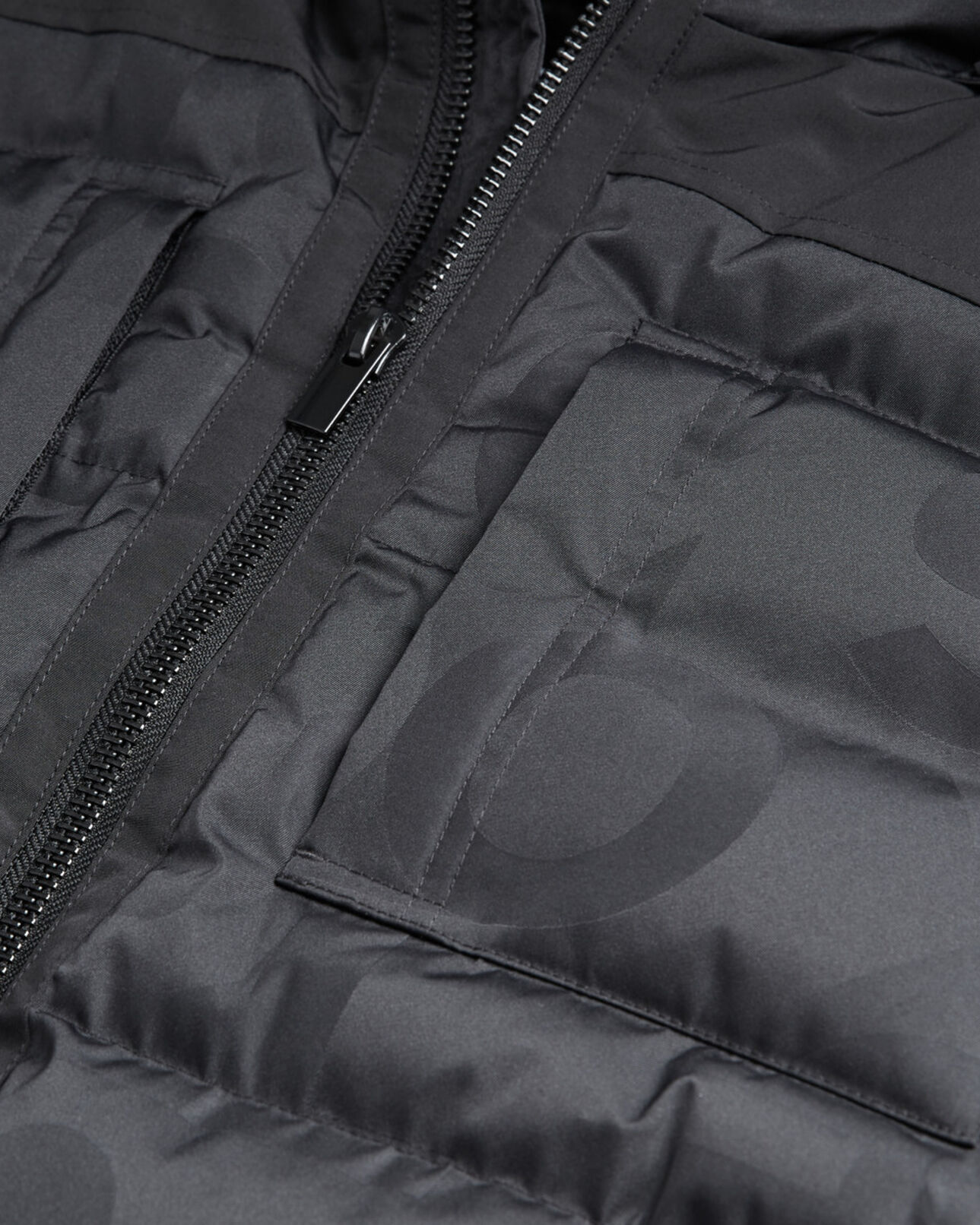 The Kooples MEN BLACK black down jacket with the kooples logo