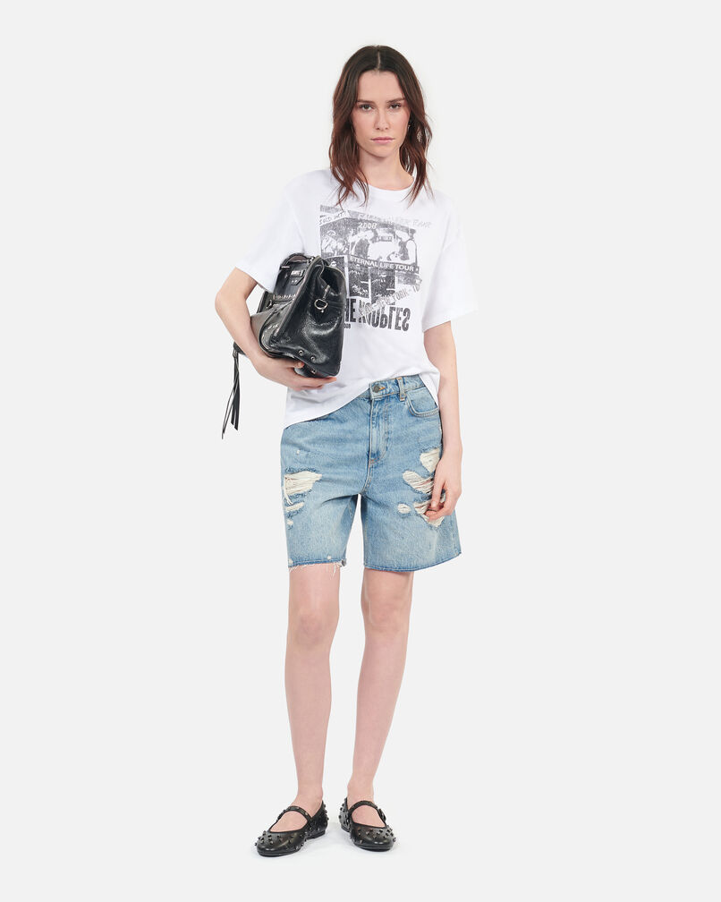 The Kooples FEMME WHITE t-shirt avec sérigraphie blanc
